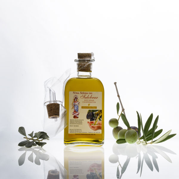 Frasca vidrio 500ml con dosificador aceite de oliva virgen extra